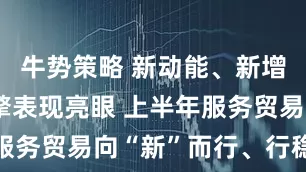 牛势策略 新动能、新增量、新引擎表现亮眼 上半年服务贸易向“新”而行、行稳致远