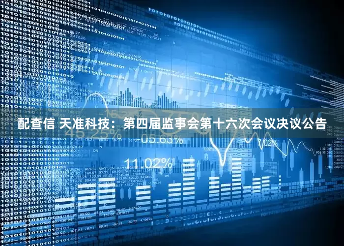 配查信 天准科技：第四届监事会第十六次会议决议公告