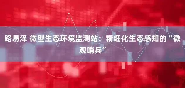 路易泽 微型生态环境监测站：精细化生态感知的“微观哨兵”
